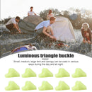 10pcs Outdoor Camping Luminous Rope Tent Anti-slip Adjustable Safety Buckle