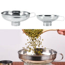 Stainless Steel Funnel Household Wide Mouth Canning Jars Funnel with Handle F8O3