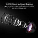 Pholes 75MM 10X Macro Camera Lens for Phone Clip-on HD 4K Mobile Lenses for