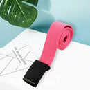 Unisex Canvas Strap Canvas Belt with Buckle (rose red)