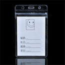10 PCs Clear Plastic Vertical Waterproof Name Tag  Zipper ID Card Holder  LJAU