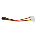 3pcs Display Card Power Line 4pin to 6pin Line Special Purpose for Mining
