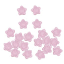 Wholesale 20x Pink Spacer Czech Flower Glass End Beads Caps Jewelry Findings