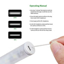 30CM 15 LED Bar Light Rigid Strip Hard Lamp USB Charge Outdoor Camping SOS EO5O5