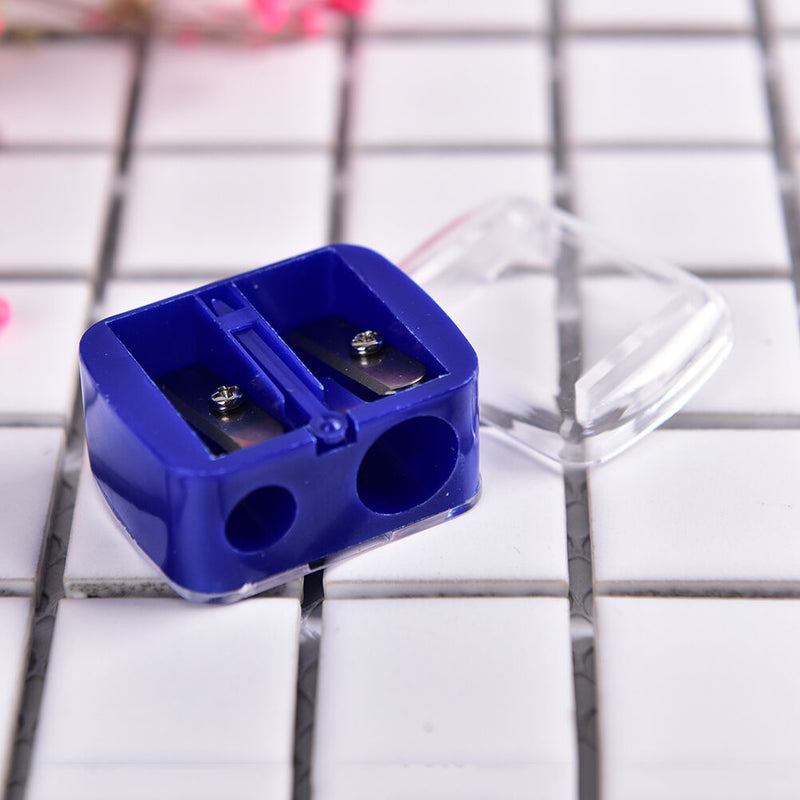 Precision Cosmetic Pencil 2 Holes Sharpener for Eyebrow Lip Liner Eyeliner RTECA