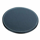 Set of 6 Leather Drink Coasters Round Cup Mat Pad for Home and Kitchen Use