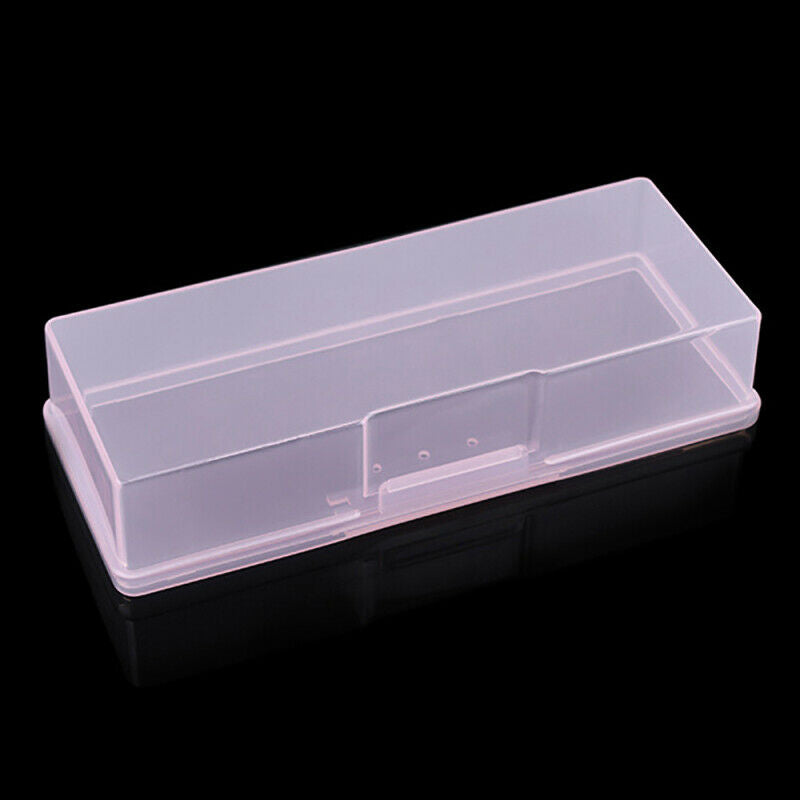 2X Plastic Nail Art Pen Brush Manicure Pedicure Tools Storage Box Container Case