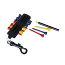Golf Tee  Organizer Carrier With 12 Tees 2 Ball Markers Pencil Divot