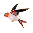 Swallow Bird Shape Enamel Brooches Animal Pin For Women Kids Scarf Suit Lap F8V2