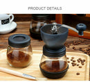 Manual Coffee Grinder with Storage Jar ,Soft brush , Conical Ceramic Burr Q