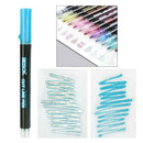 21 Colors Self Outline Metallic Markers Double Line Pen Outline Markers Pens AU
