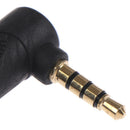 3.5MM Male To Female L Shape Adapter Audio Microphone Jack Stereo Plug ConneSEAU