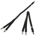 1Pair Y Men Shirt Stays Garter Straight Suspender Elastic Adjustable Metal Clip-