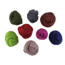 8pcs Dyed Wet Wool Needle felting Top - Felting - Roving - Spinning 8oz