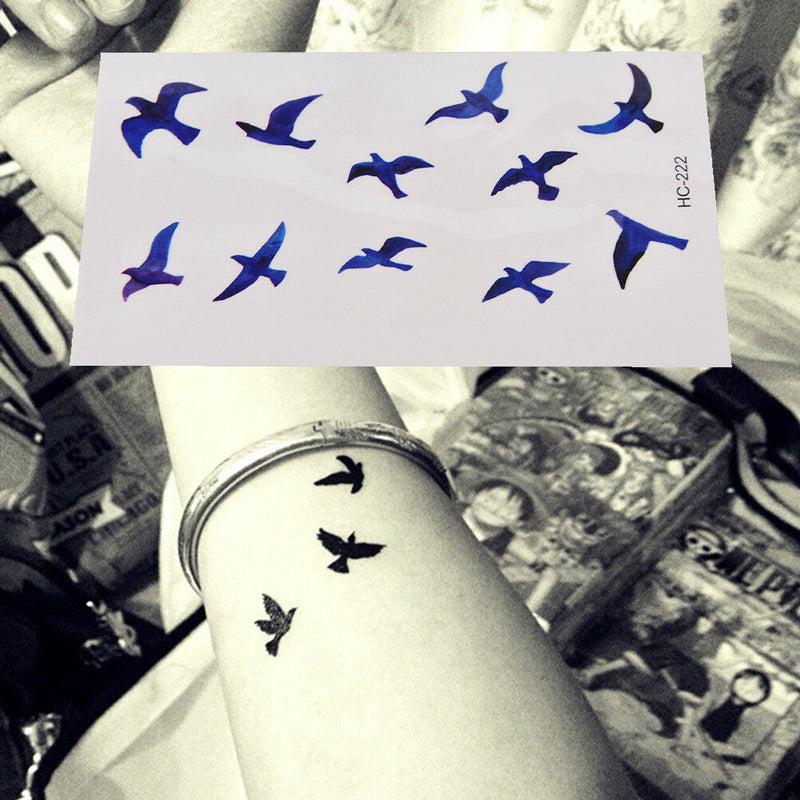 FakeTattoo Stickers Liberty Birds Fly Waterproof Temporary Tattoos StickerB Gn