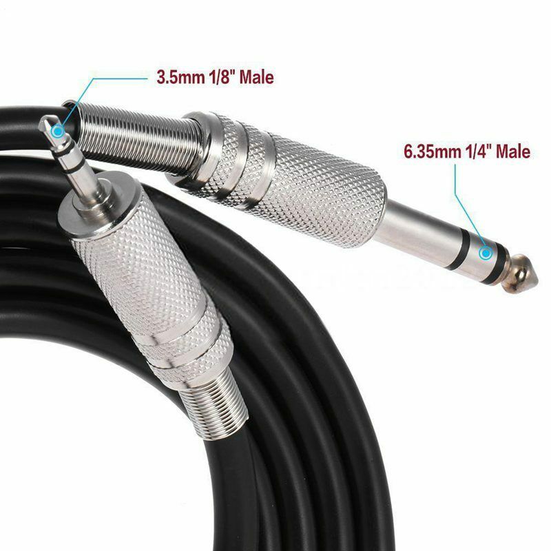 4.9ft 3.5mm 1/8 inch Male to 6.35mm 1/4 inch Male TRS Stereo Audio Cable Ho I8Q7