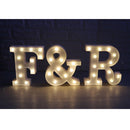 White Large Plastic Marquee Freestanding Alphabet LED Light UP Letters &