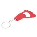 Footprint Shaped Beer Opener Aluminum Alloy Bottle Opener Keychains A