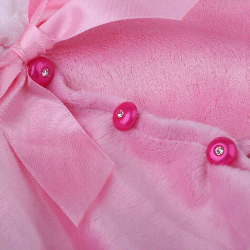 1/3 BJD Pink Flannel Cloak Jacket for Night Lolita LUST Dollfie Winter Wear