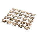 50Pcs Mix Hollow Butterfly Wooden Ornament DIY Craft Art Decoration Scrap â„–[