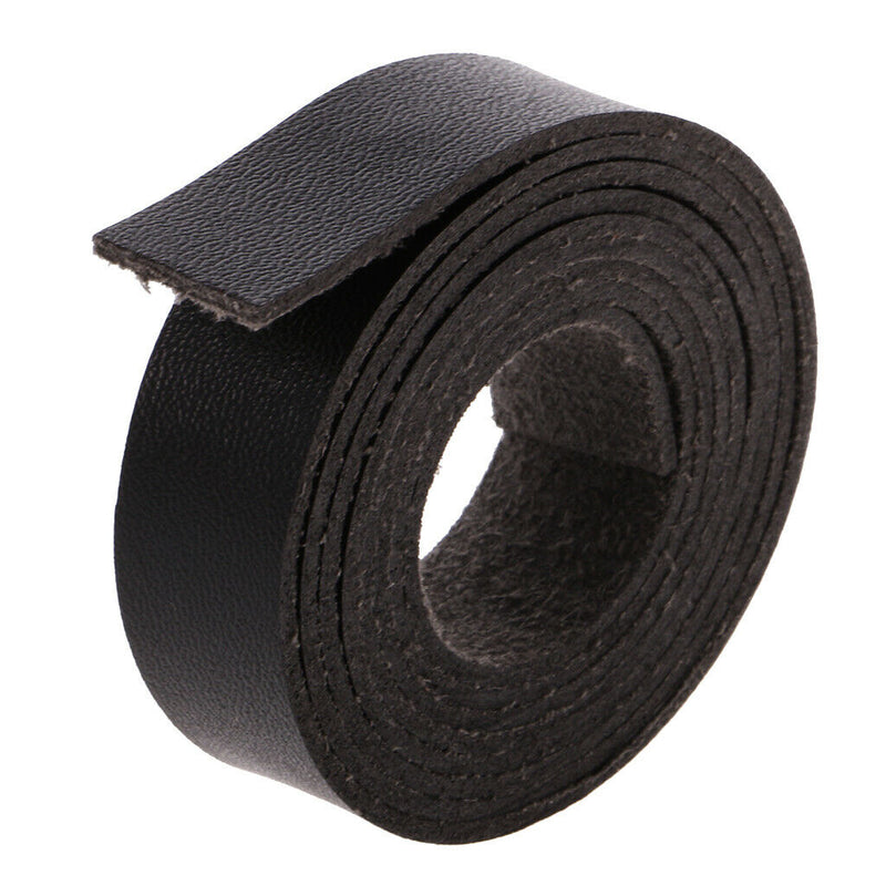 1.5cm In Width Pu Leather Trimming Strap Roll For Garment Black 2 Pieces