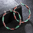 Fashion Christmas Enamel Earrings Drop Dangle Ear Hoop Studs Xmas Party Jewelry