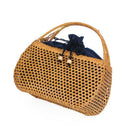 Rattan Weaving Basket Garden Picnic Shopping Basket Handbag Storage Bag Boh