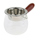 Stylish Glass Teapot Loose Tea Leaf Infuser Tea Pot 300ML with Wooden Handle