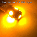 50X Amber Yellow T10 5050 5SMD LED Interior Dome Light Bulb W5W 168 194 28 LKR