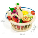 Children'S Wooden Magnetic Cut Fruit And Vegetables Baby Cut And Cut Home K