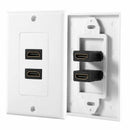 HDMI 2-Ports Wall Face Plate Panel Outlet 1080p Cover Coupler Socket HOT X8T2