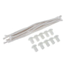 Round Braided Cotton Replacement Wick with Ceramic Holders for Oil Lamps