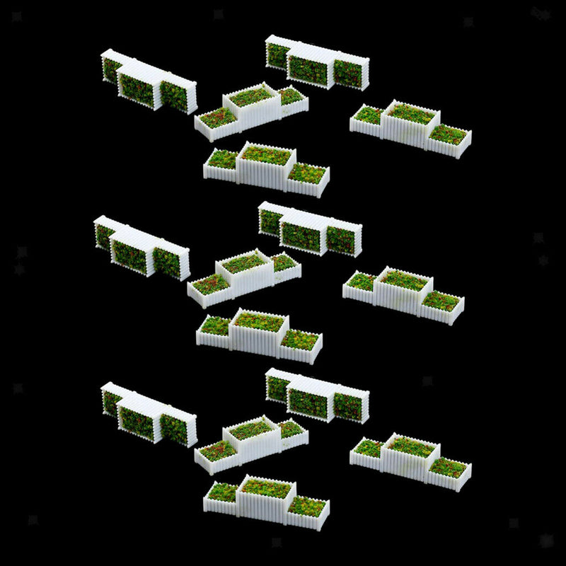 15 Packs N 1/150 Flower Beds Miniatures for Building Diorama Fairy Garden