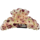 Violet flower pattern Plastic hair clip for ladies V6G1