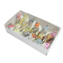 Pack 12Pc Artificial Feather Bird Foam Birds Home Decor Photo Props Colorful