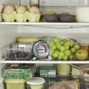 Stainless Steel Fridge Freezer Dial Thermometer Temperature Gauge Stands & Hangs