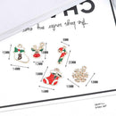11pcs Enamel Charms Christmas Tree/Santa Claus/Moon Beads Pendant Xmas Decor HQ