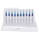 2X(10Pcs 3.175 Shank Blue Coated Cnc End Mills Carbide Milling Cutter Cnc R