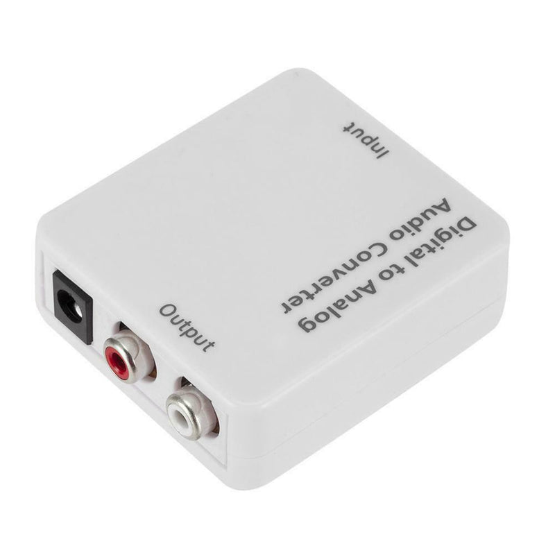 Optical Coaxial Toslink Digital To Analog Audio Converter Adapter RC L/R