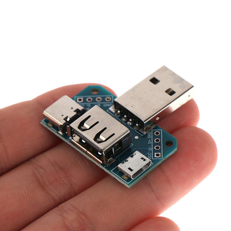 USB Adapter Board Male to Female Type-c Micro USB to 2.54mm 4P Converter Adap Gw