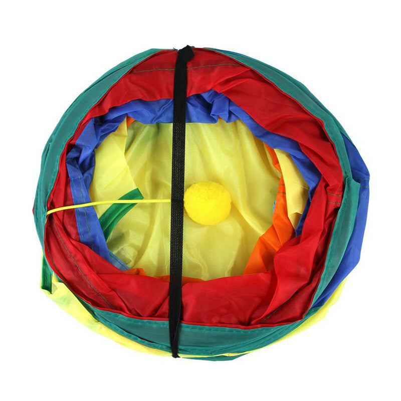 Cat Tunnel Crawl Tube Pop Up Peek Rabbit Small Dog Tunnels Hanging Ball