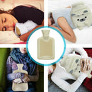 Soft Rubber Safety Home Hot Water Bottle Cold Relief Keep Warm With Fleece Cover