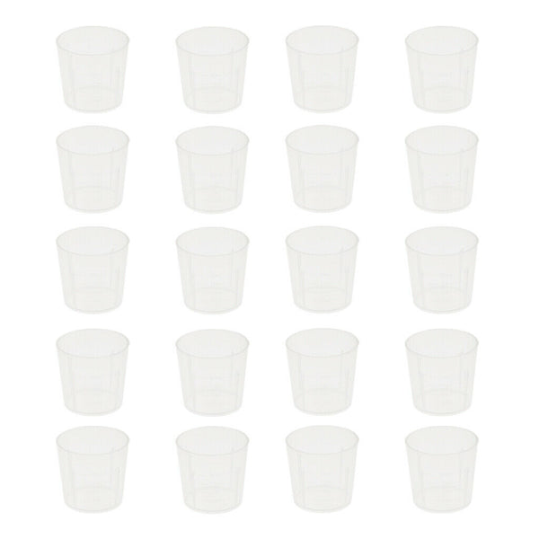 20pcs 20ml Plastic Mini Lab Cylinder Measuring Cup With Scale For Reptile