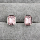 1 Pair Fashion Diamond Colorful Glass Cufflinks Cuff Links Womens Mens DressX5U2