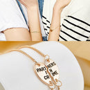 New Best Friends Forever Split Heart Pendant Bracelet Set Friendship Jewelry LJ