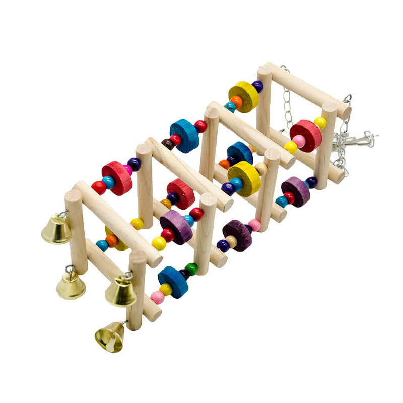 2pcs Funny Cockatiel Bird Parrot Wood Ladder