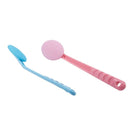2 Pink & Blue Back Rubs & Massager Bath Brush Easy Lotion Applicator,Extra  U7C2