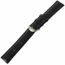 22mm Black Veritable Leather Bracelet with Buckle to Watch