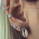 7pcs Gothic Clip Bohemian Ear Cuffs Stud Earrings Rock Metal Lady Women