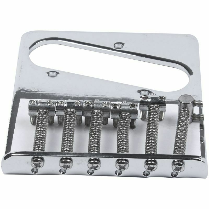 Tele Style Single Coil Guitar Bridge with 6 Barrel Saddles for Telecaster